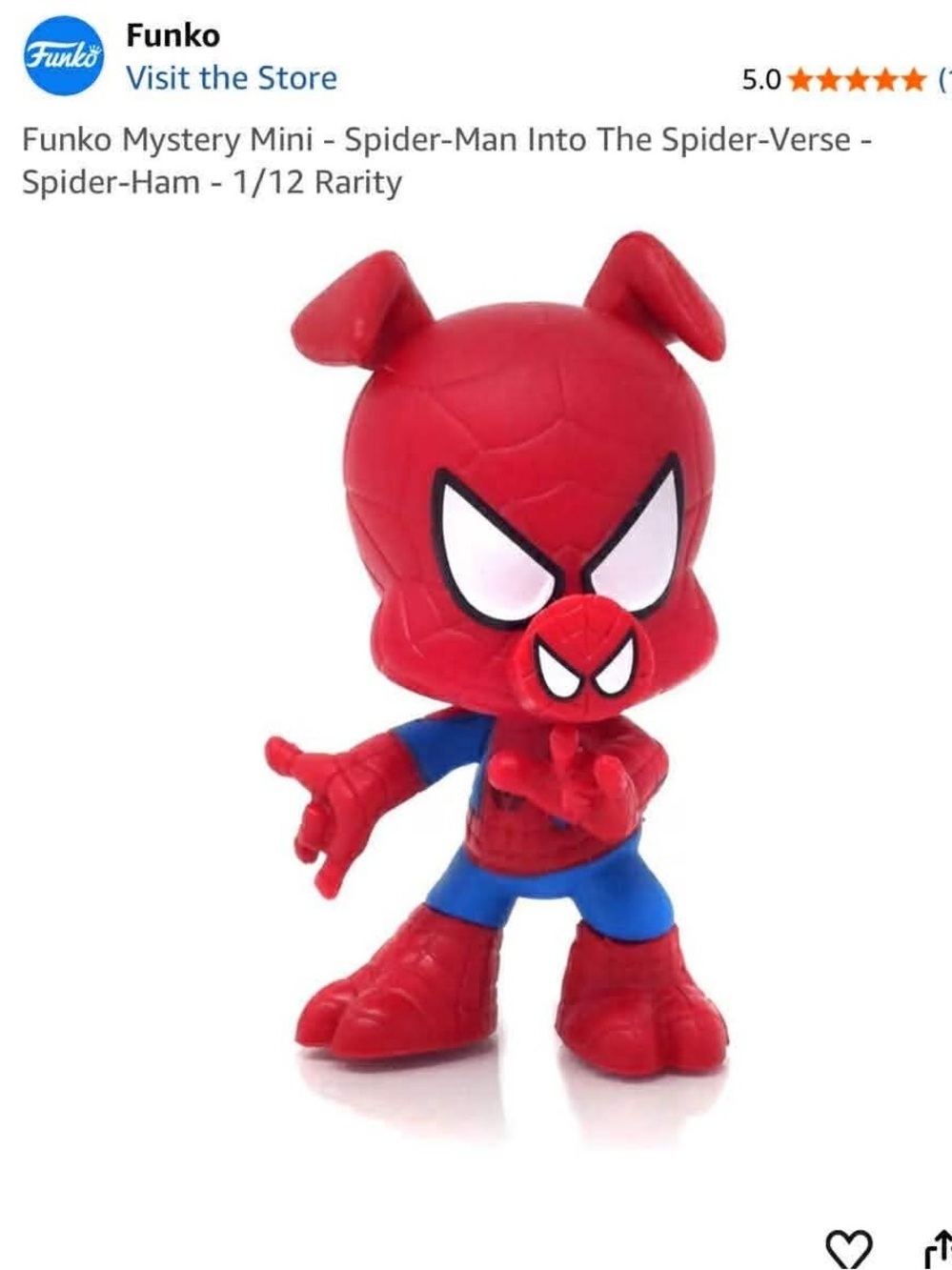 Funko Spider-Ham Mystery Mini - Red and Blue Stylized Spider-Man Figure